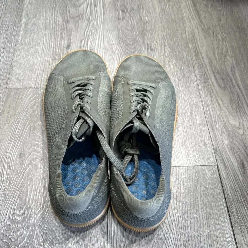 Men's Athletic Sneakers in Olive Gray with Gum Sole